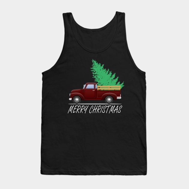 Car Ugly Christmas Sweater Tank Top by ZenCloak